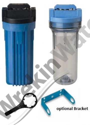 Pentek Water Filter Housing with Valve In Head 10 inch with Clear Bowl